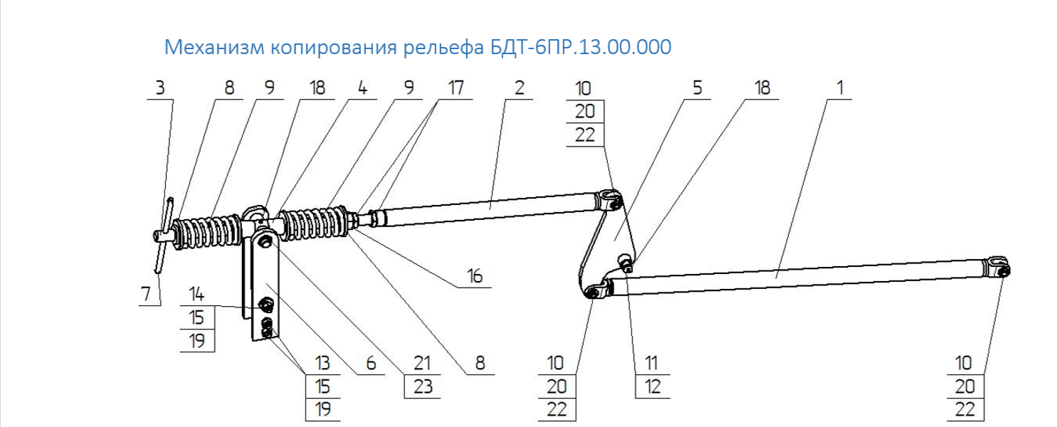 Механизм копирования рельефа БДТ-6ПР 13.00.000